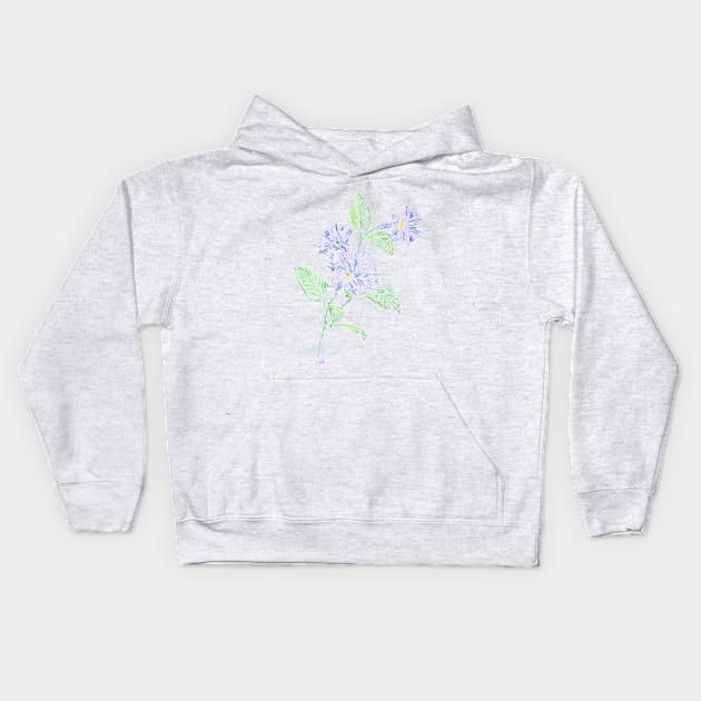 2022 02 flowers color 02 Kids Hoodie by Katherine Montalto